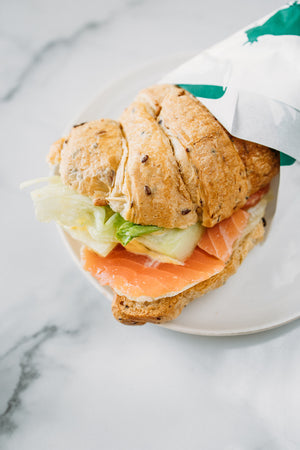 Sandwich with salmon